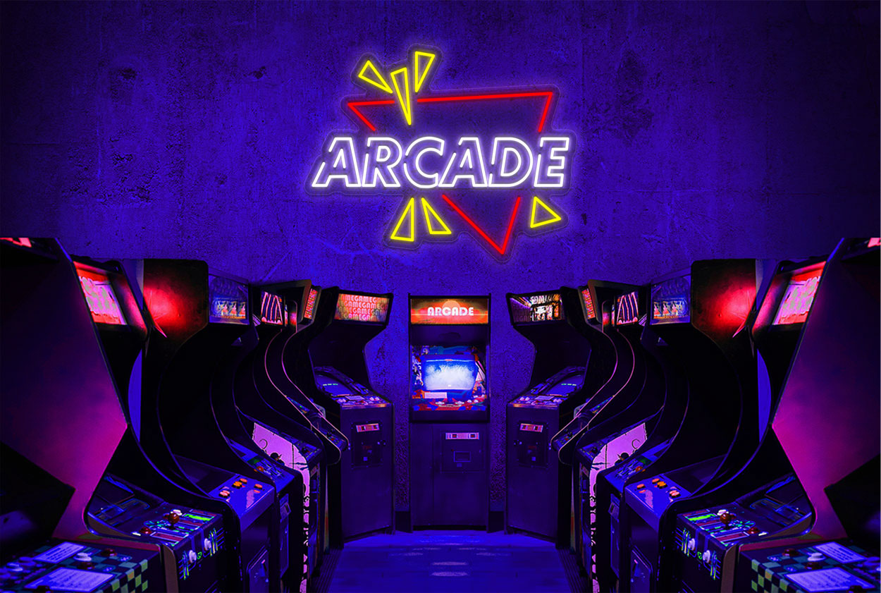 Arcade Led Signs Bowling, Billiards & Arcades Neon Signs - Fun Lighting for Game Rooms ...