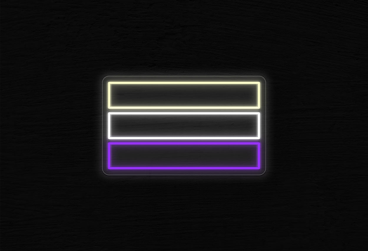Asexual Flag LED Neon Sign