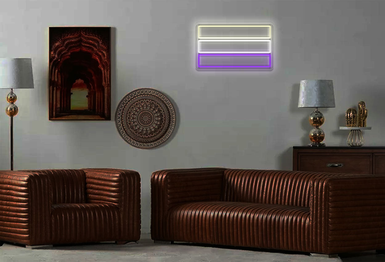 Asexual Flag LED Neon Sign