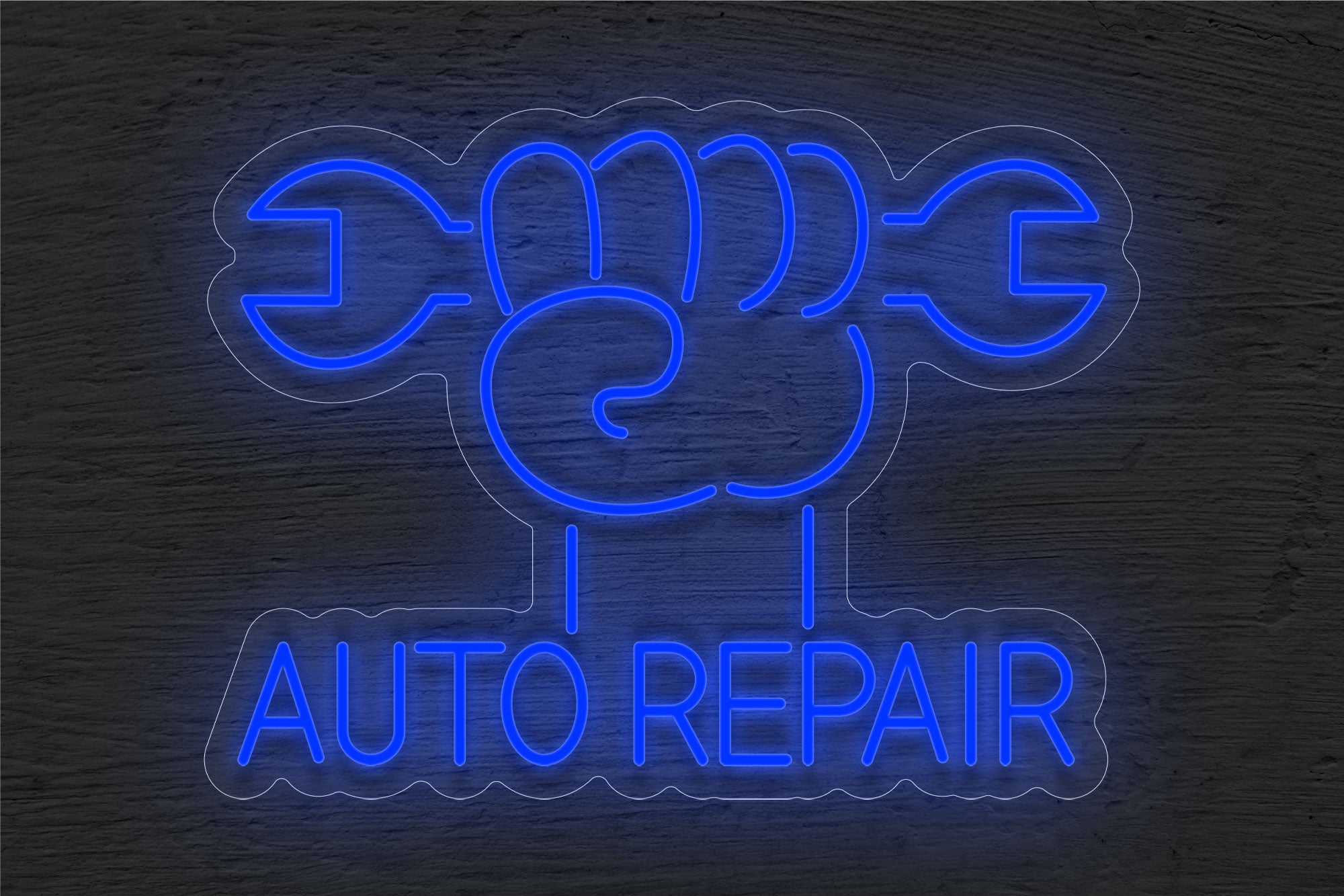 Auto Repair with Arm  and Tools LED Neon Sign