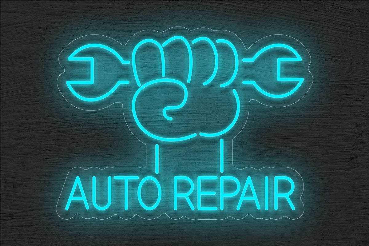 &quot;Auto Repair&quot; with Arm  and Tools LED Neon Sign