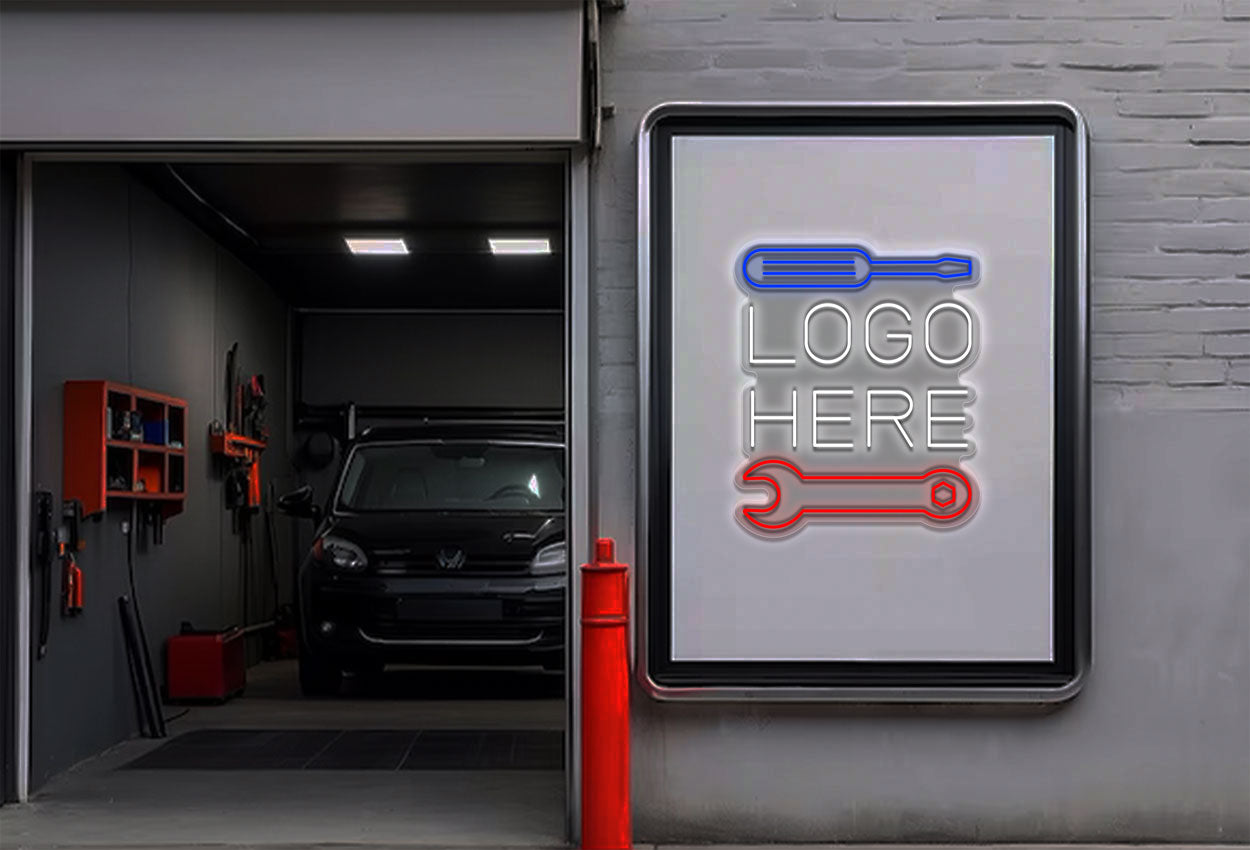 Led Auto Repair Sign Buy Auto Repair With Logo Here LED Neon Sign | Best Selling Neon Signs ...