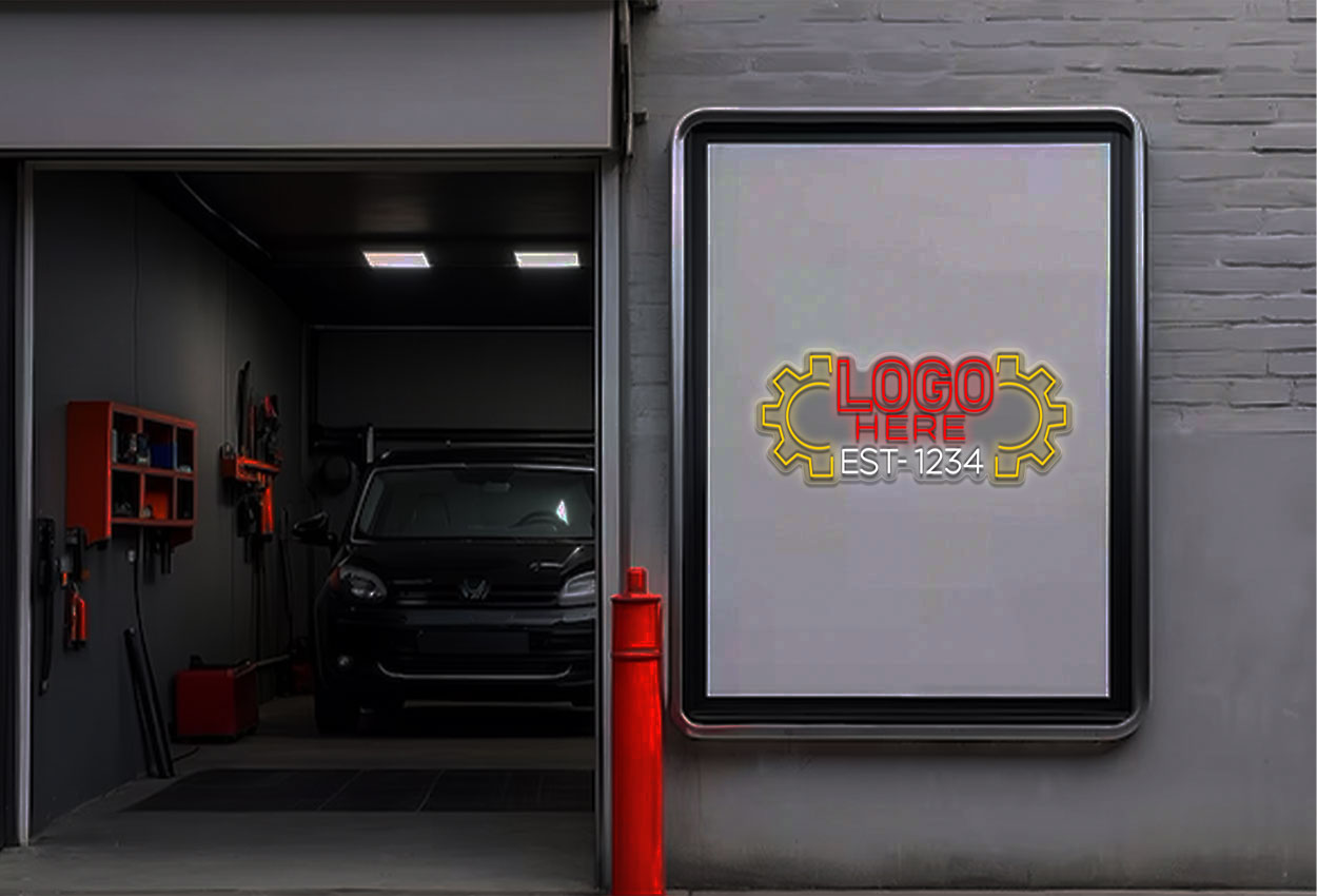 Example Est Signage Buy Auto Repair With Est Number LED Neon Sign | Best Selling Neon Signs ...