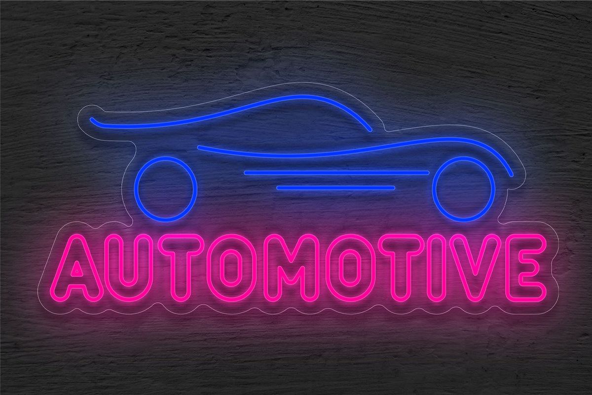 Logo and &quot;Automotive&quot; LED Neon Sign