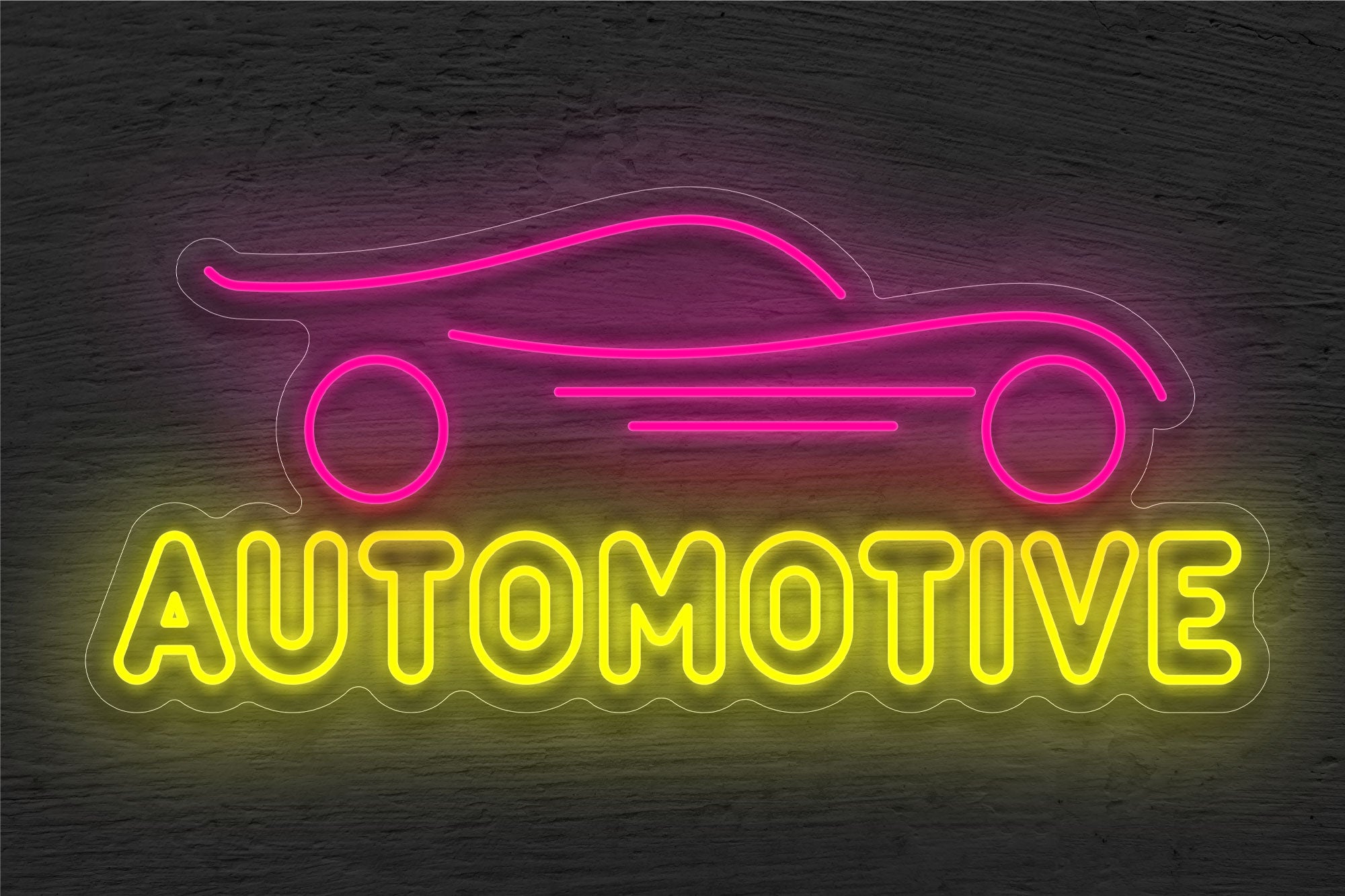 Logo and "Automotive" LED Neon Sign