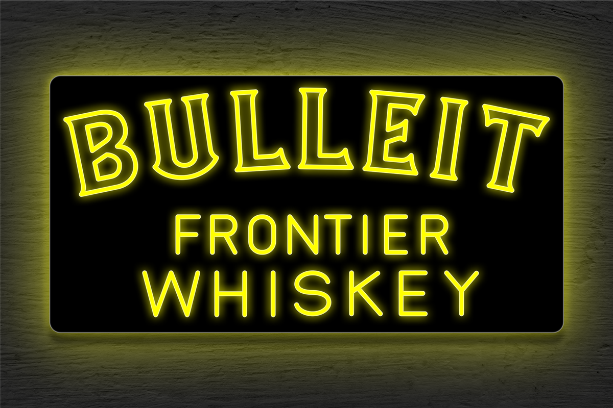 BULLEIT Frontier Whiskey LED Neon Sign