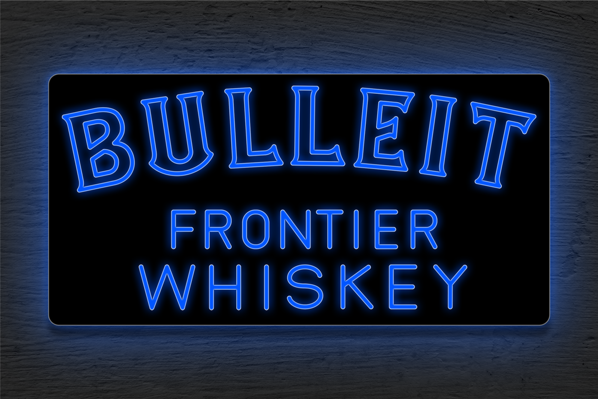 BULLEIT Frontier Whiskey LED Neon Sign