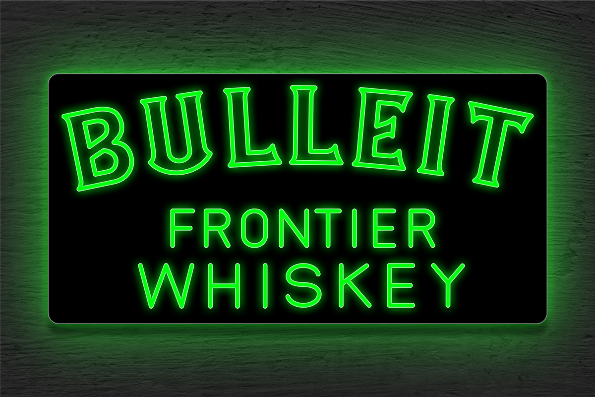 BULLEIT Frontier Whiskey LED Neon Sign