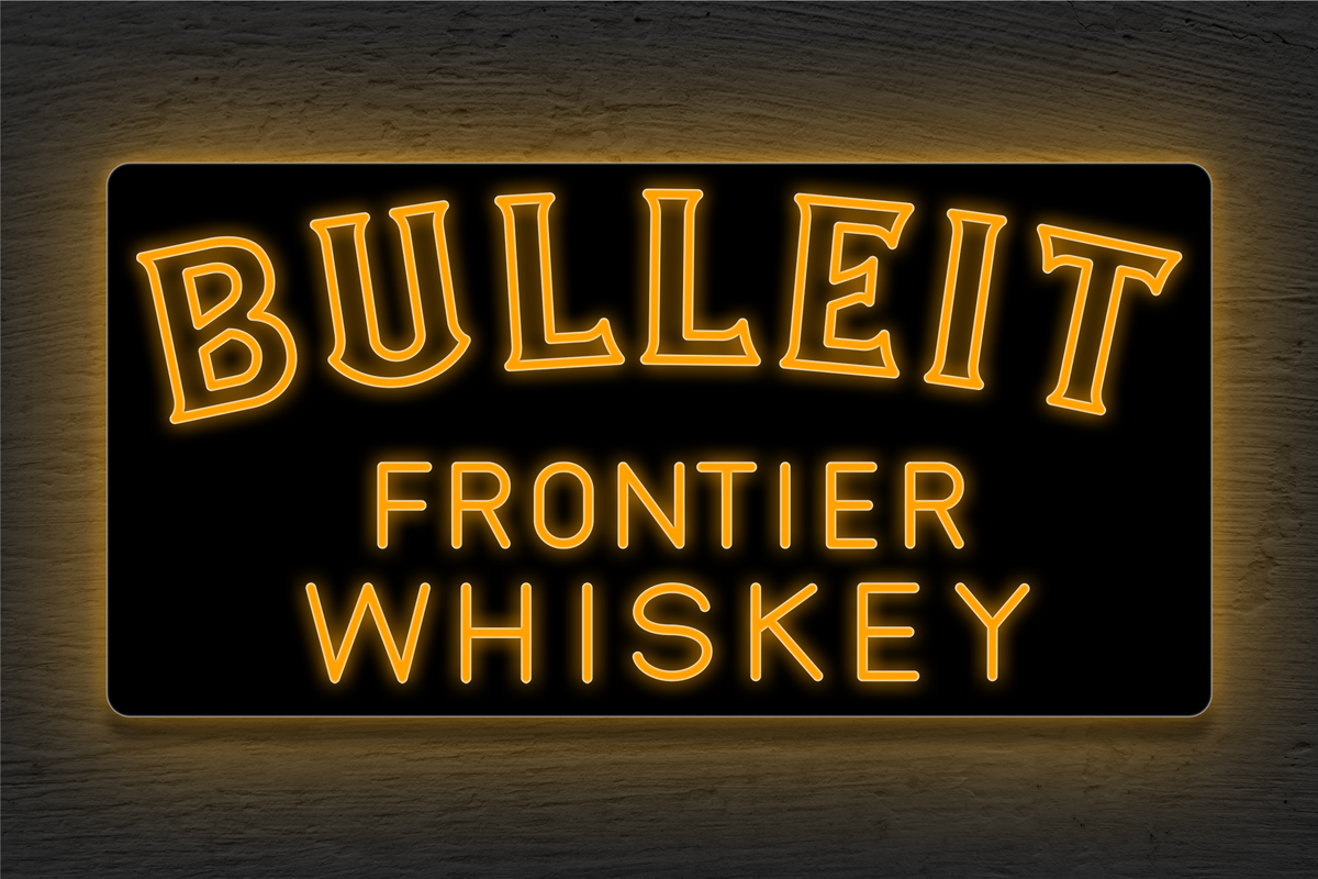 BULLEIT Frontier Whiskey LED Neon Sign