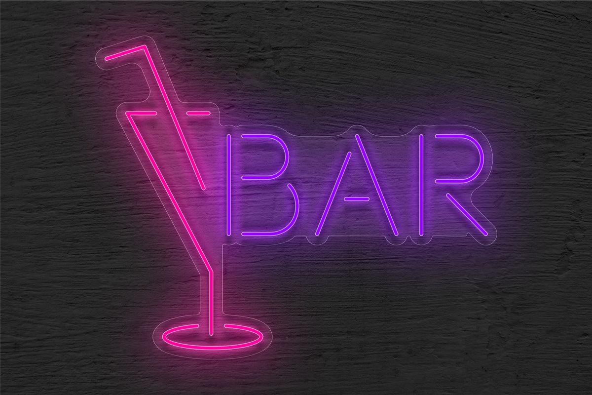 Cocktail &quot;BAR&quot; LED Neon Sign