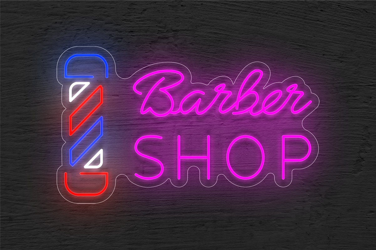 &quot;Barber SHOP&quot; with Logo LED Neon Sign