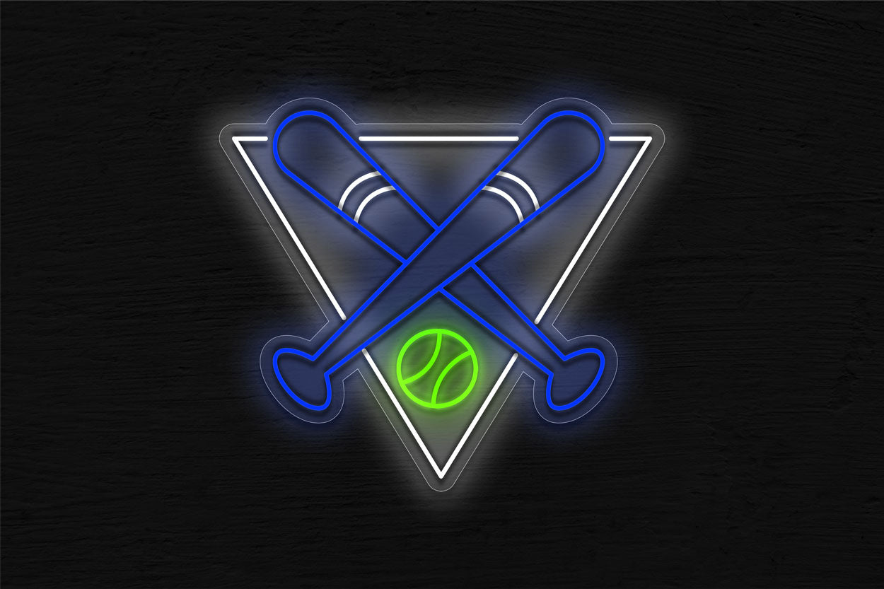 Baseball Bat And Ball LED Neon Sign