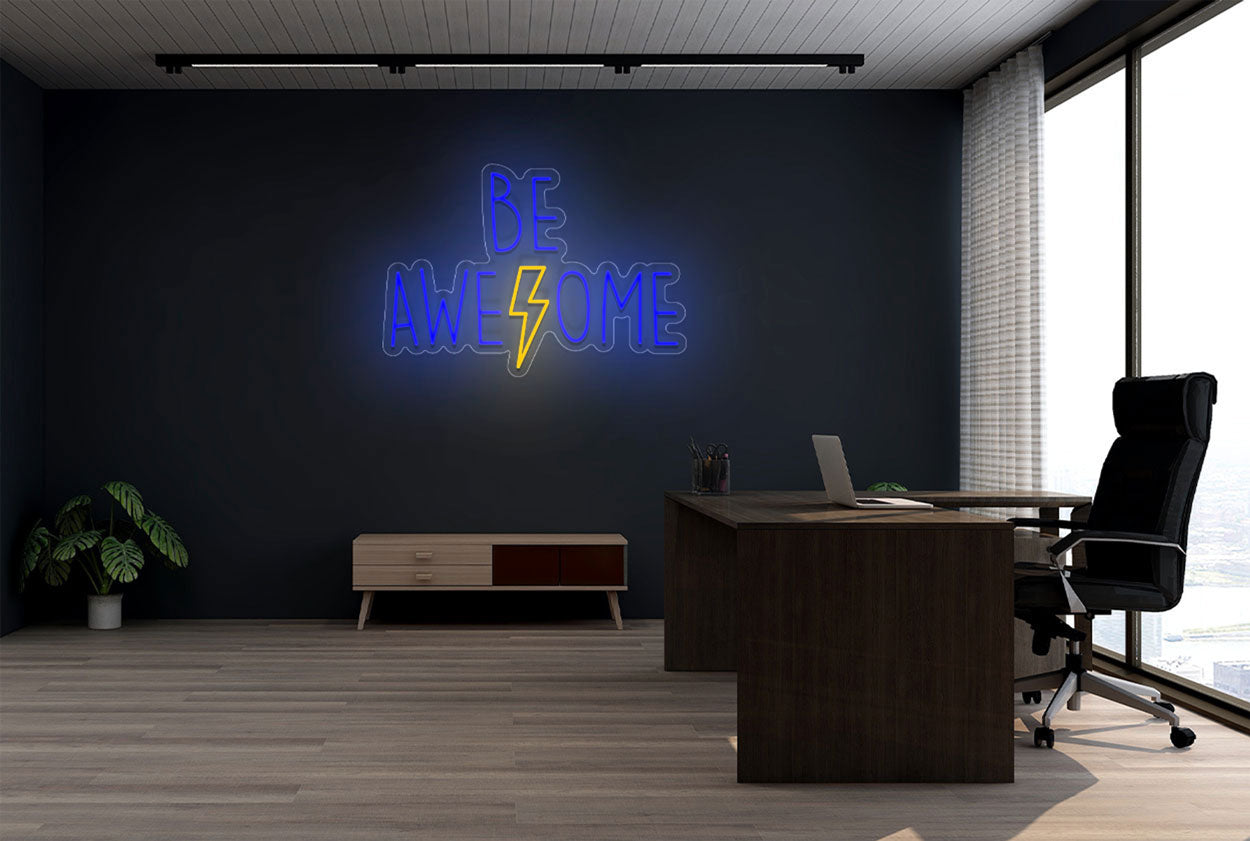 Be Awesome LED Neon Sign