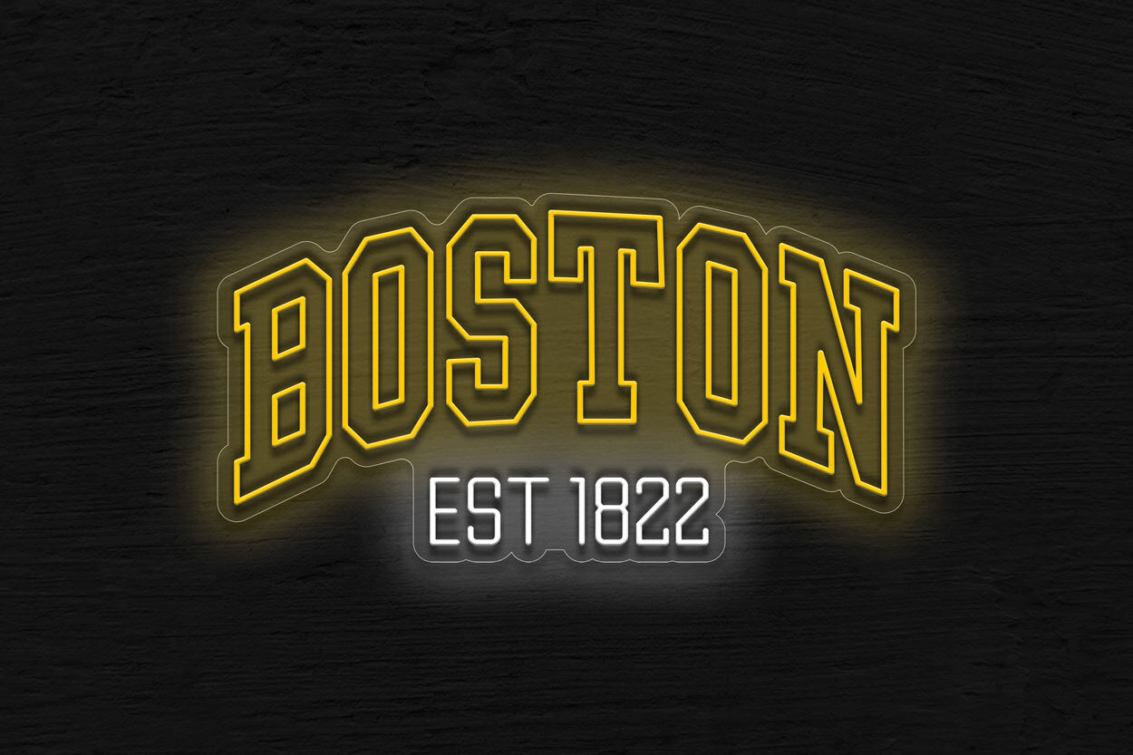 Boston Est 1822 V2 LED Neon Sign