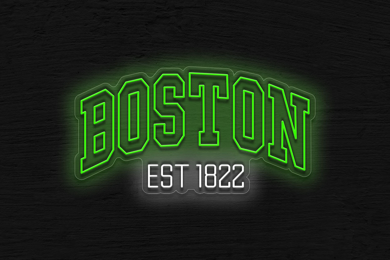 Boston Est 1822 V2 LED Neon Sign