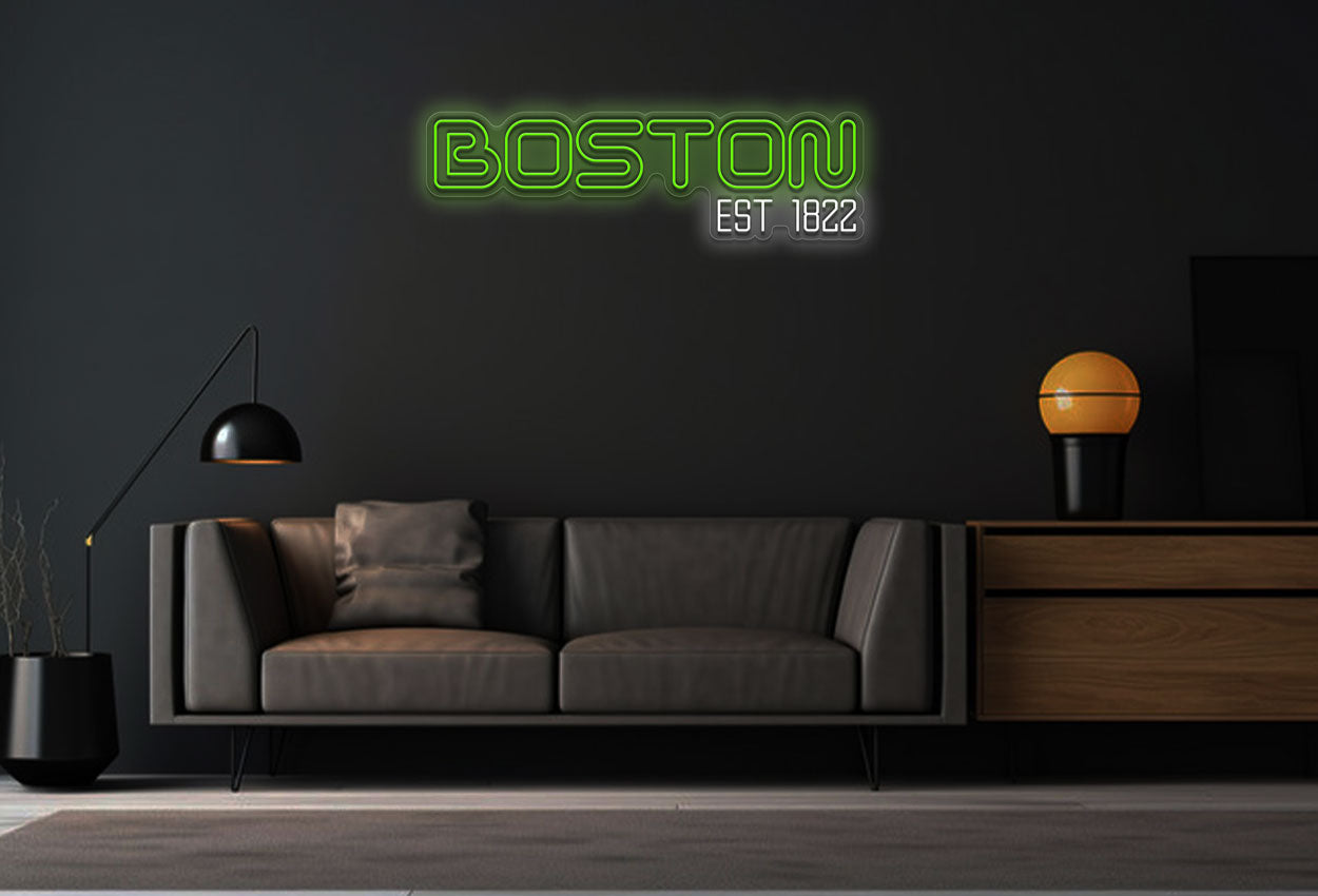 Boston Est 1822 LED Neon Sign
