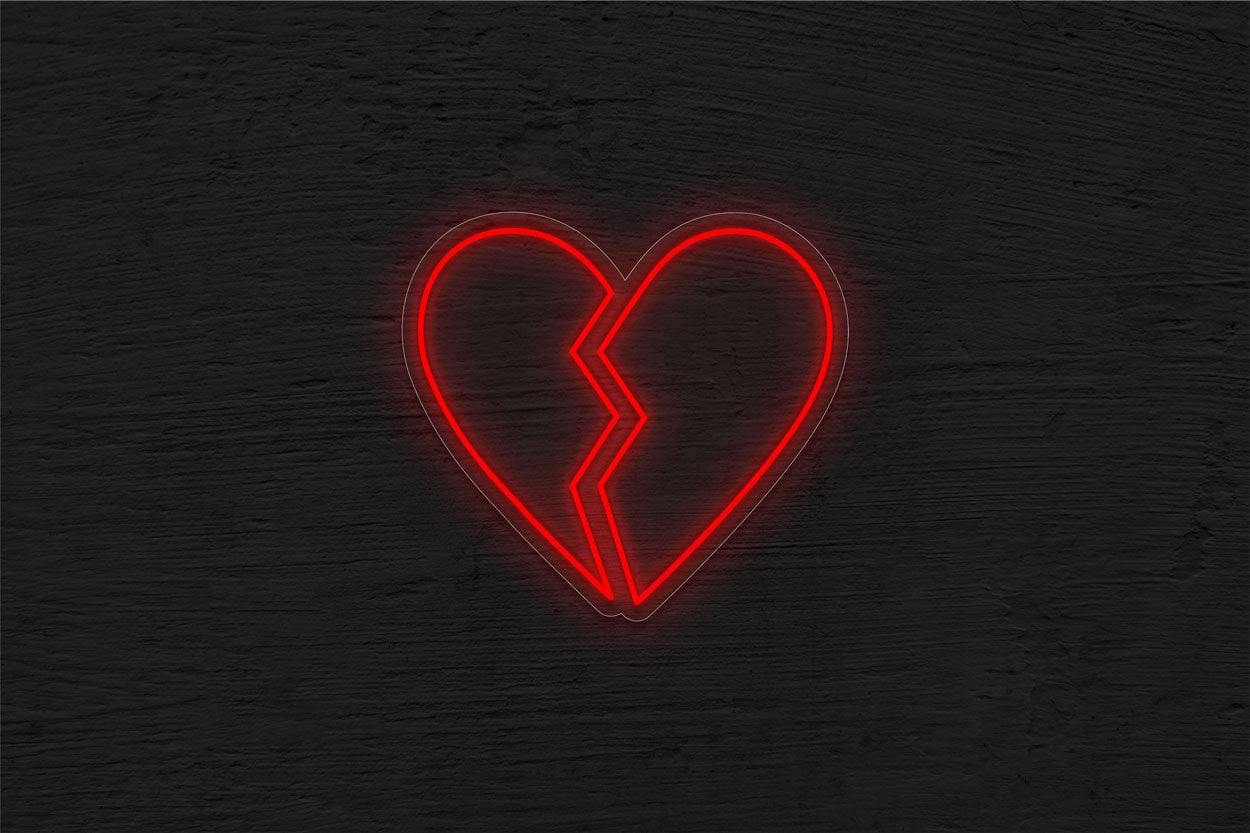 Heart Broken Emoji LED Neon Sign