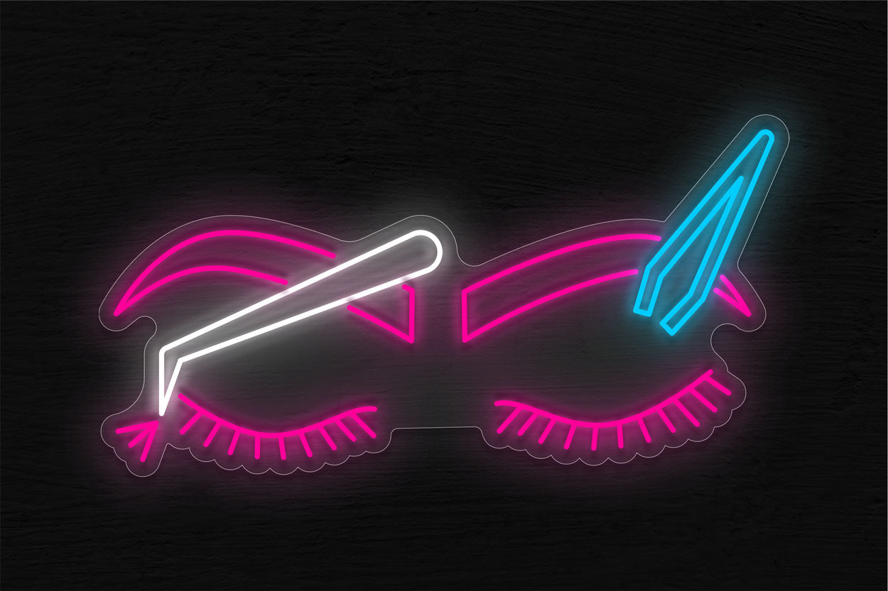 Led Neon Lashes Sign Buy Brows And Lashes V3 LED Neon Sign | Best Selling Neon Signs from ...