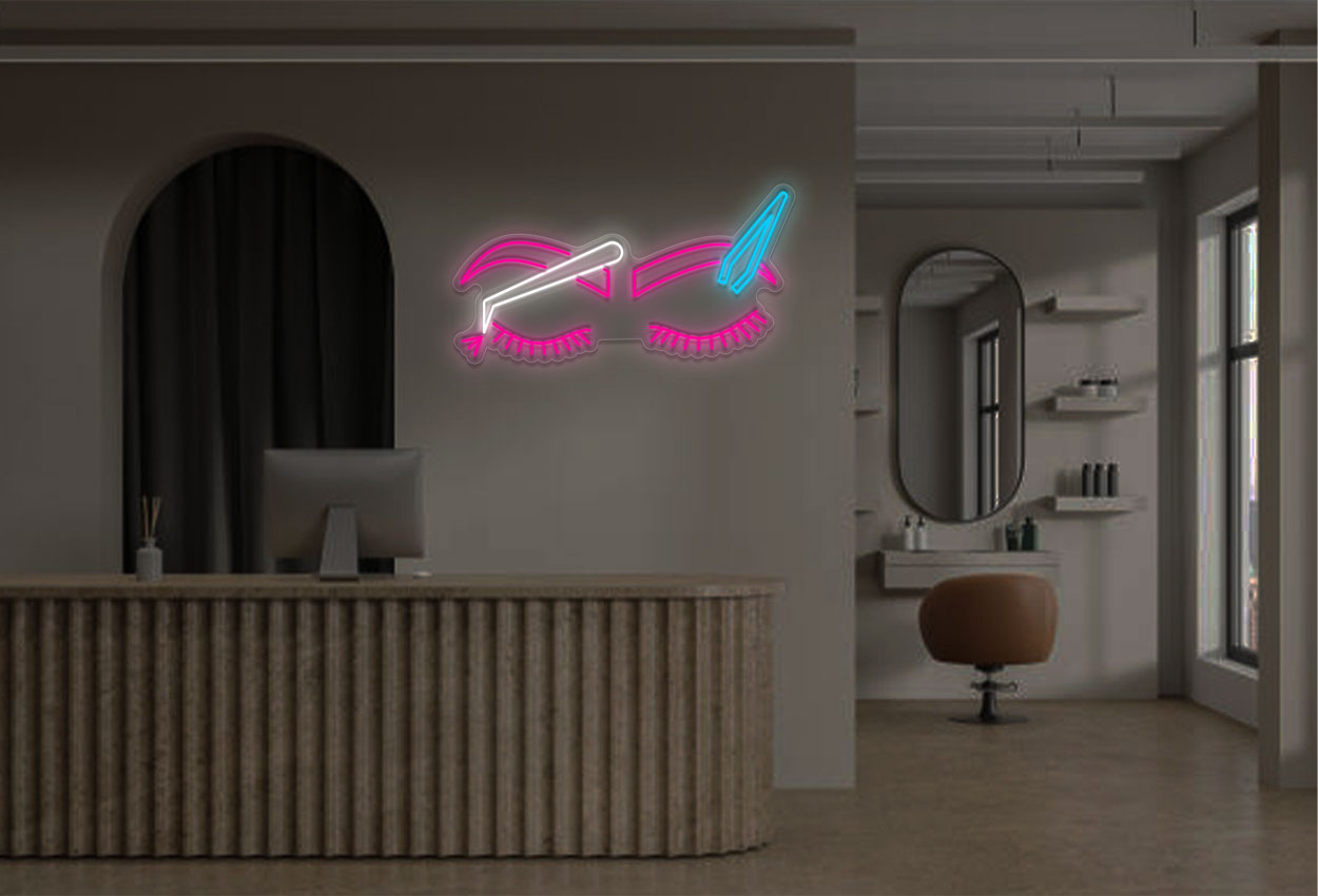 Led Neon Lashes Sign Buy Brows And Lashes V3 LED Neon Sign | Best Selling Neon Signs from ...