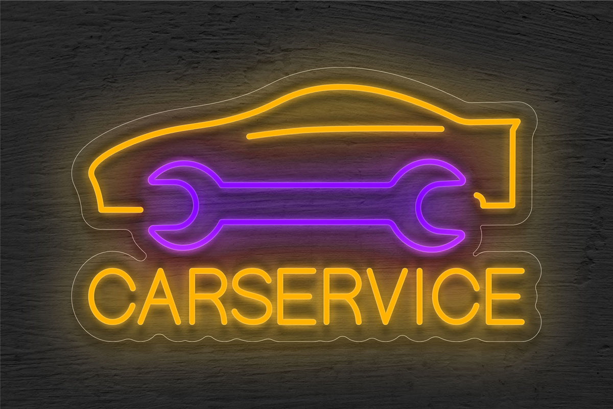 Logo and &quot;Car Service&quot; LED Neon Sign