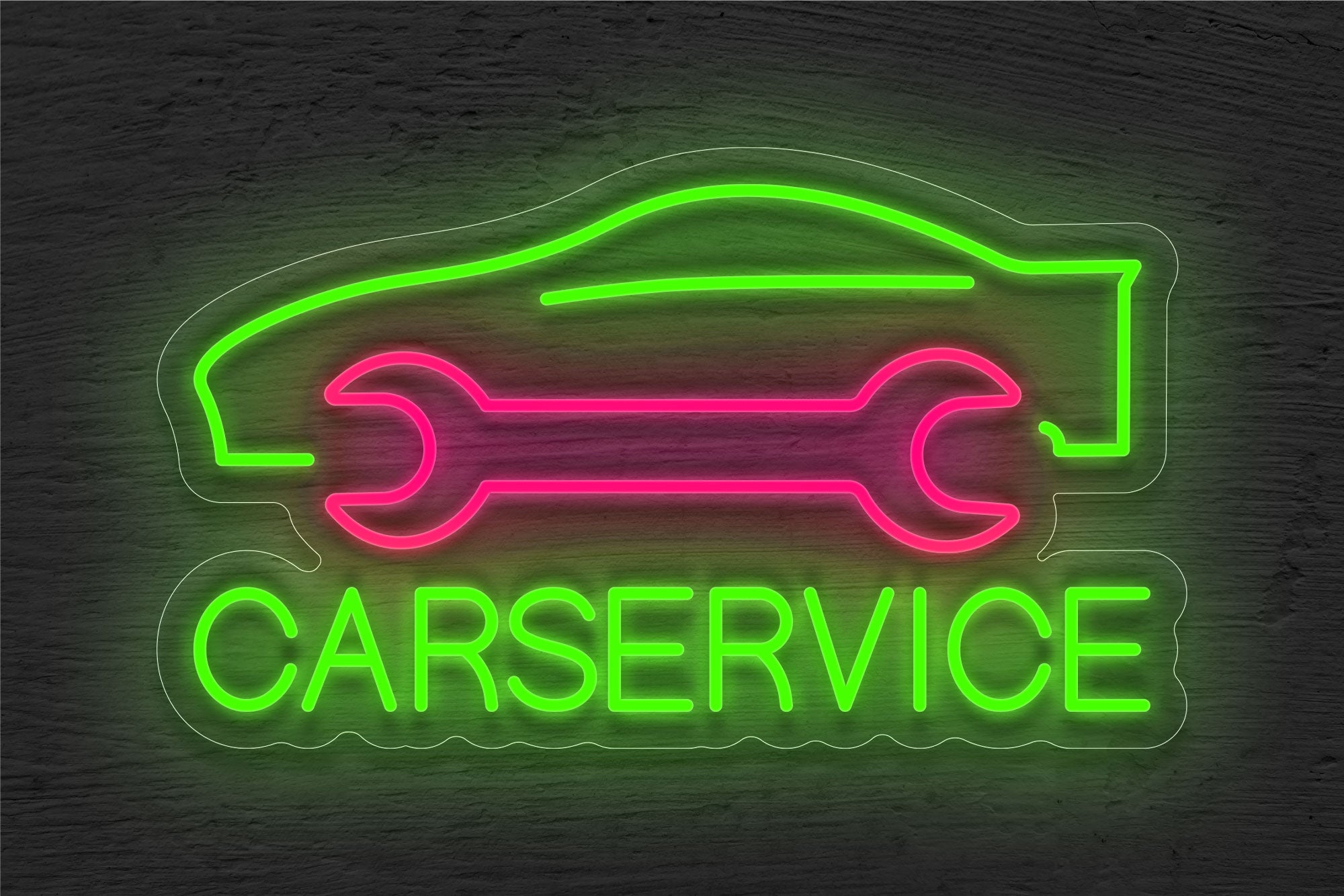 Logo and Car Service LED Neon Sign