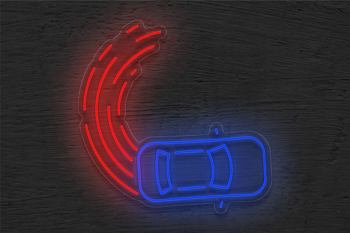 Car Drifting LED Neon Sign