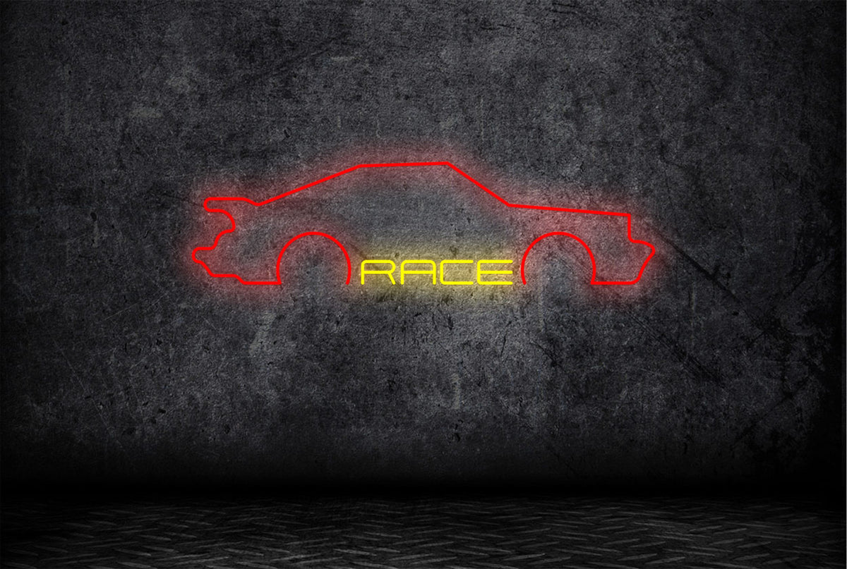 Car Logo and &quot;Race&quot; LED Neon Sign