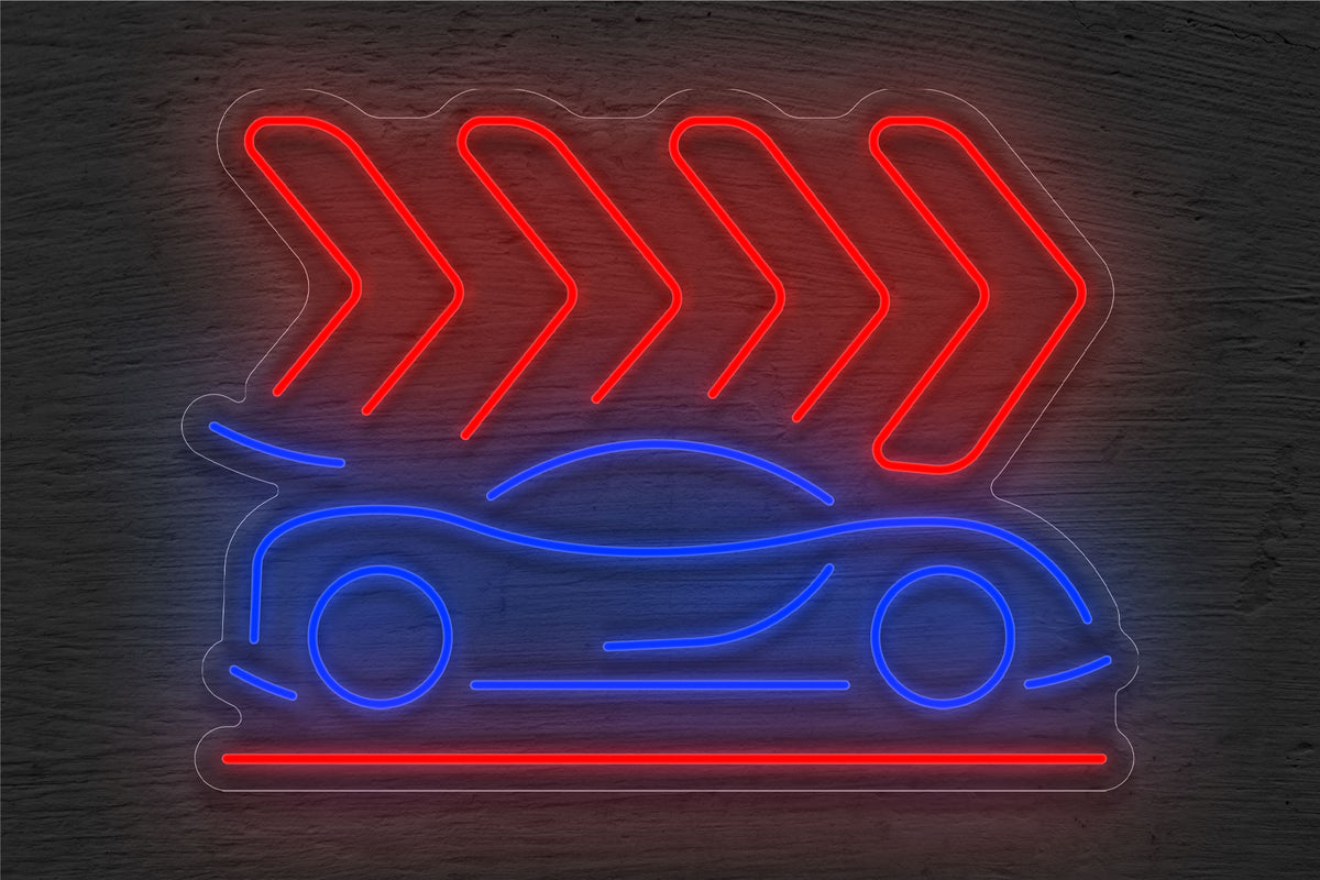 Arrow Right and Car Logo LED Neon Sign