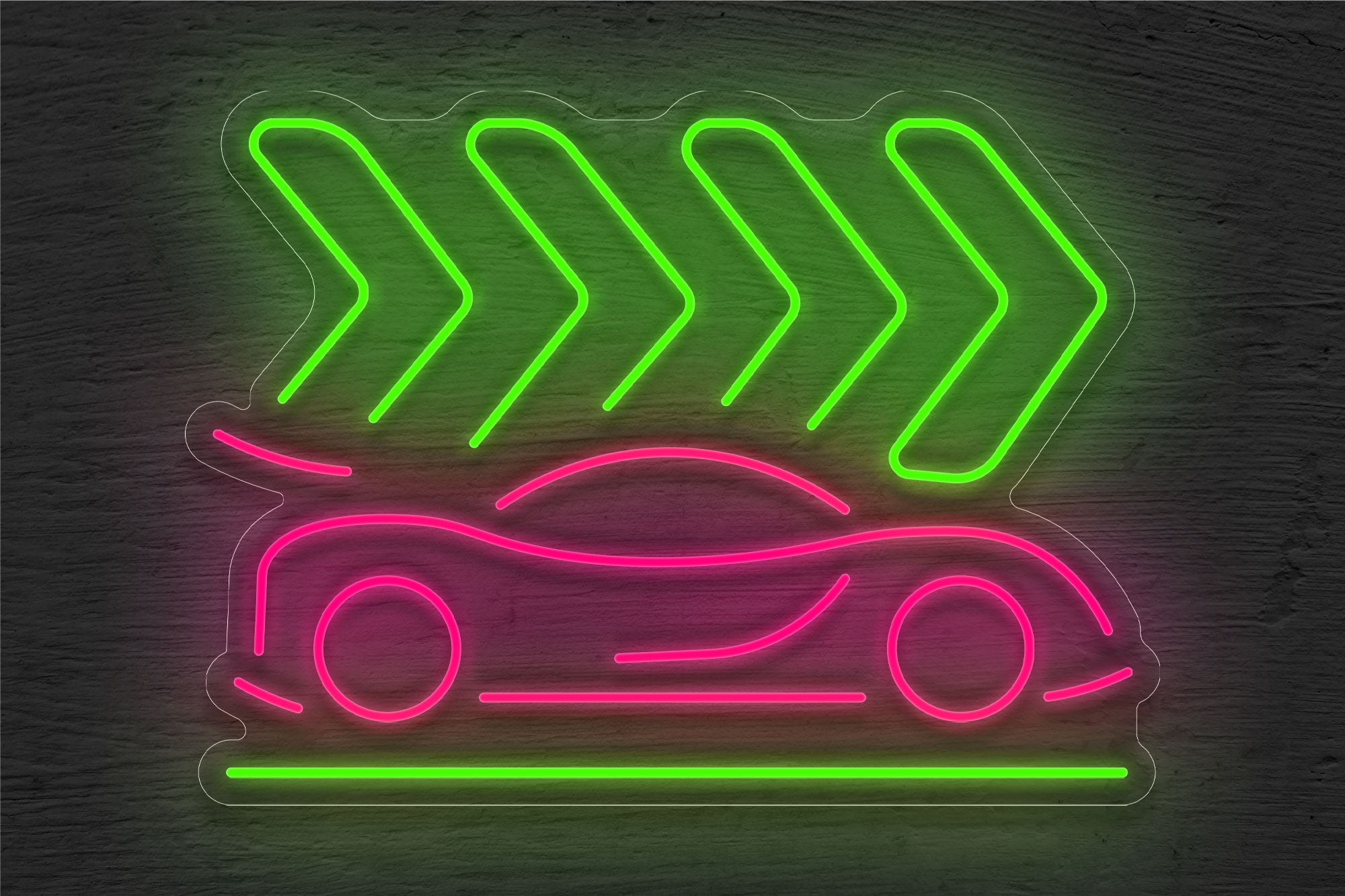 Arrow Right and Car Logo LED Neon Sign