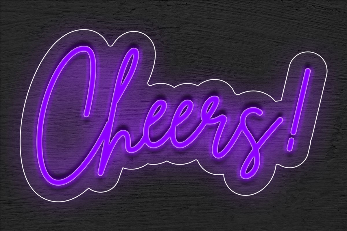 &quot;Cheers!&quot; LED Neon Sign