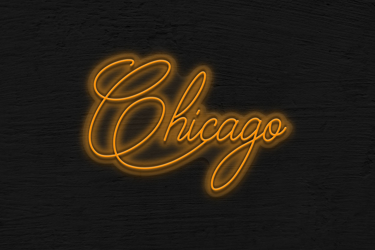 Chicago Script Font LED Neon Sign
