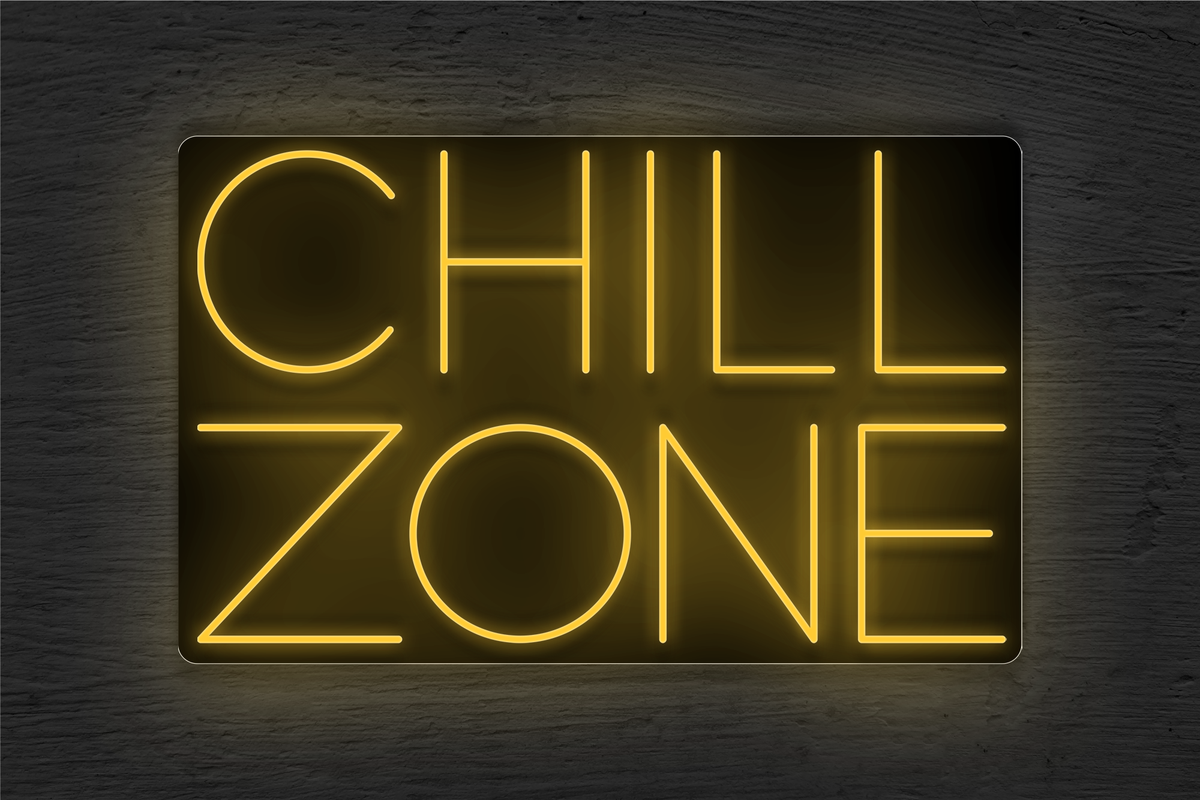 &quot;CHILL ZONE&quot; LED Neon Sign