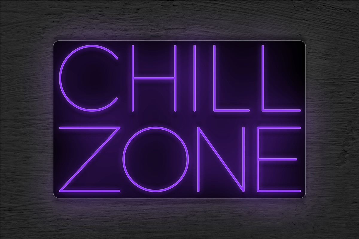 &quot;CHILL ZONE&quot; LED Neon Sign