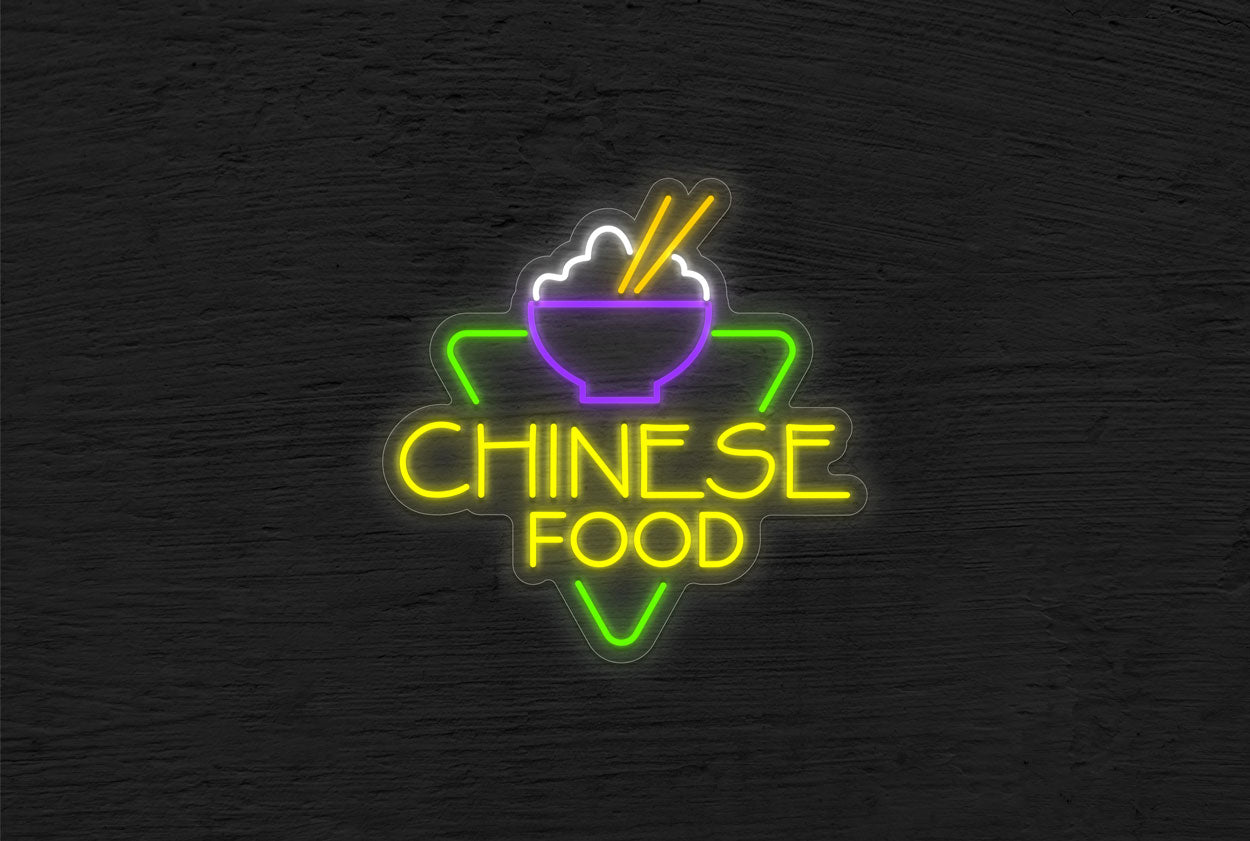 Chinese Food with Logo LED Neon Sign