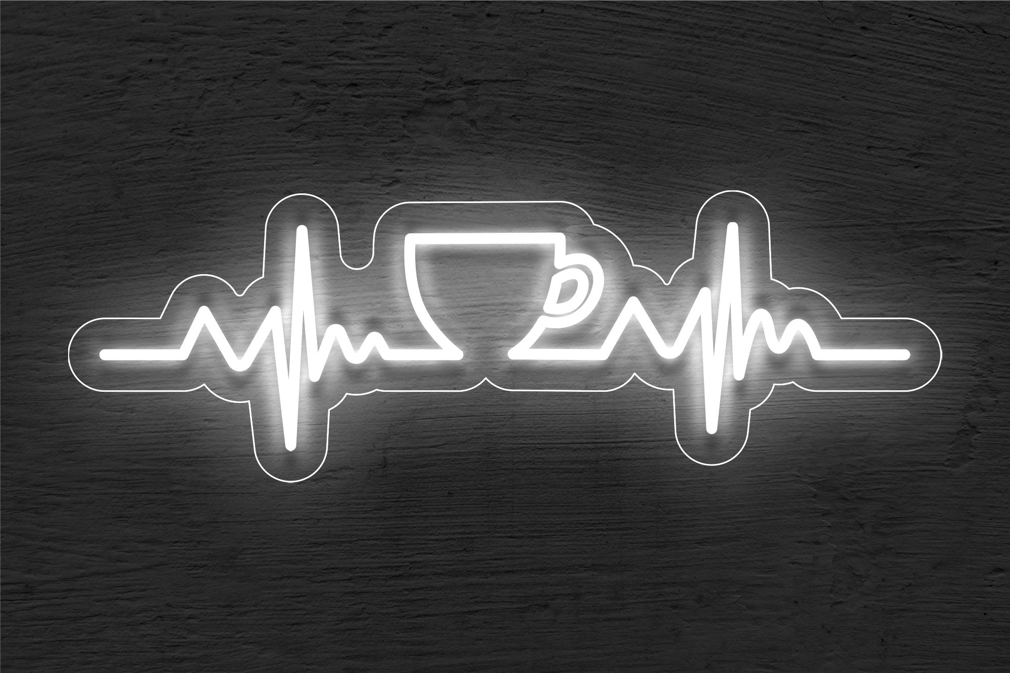 Coffee Heart Beat LED Neon Sign | Coffee Shop