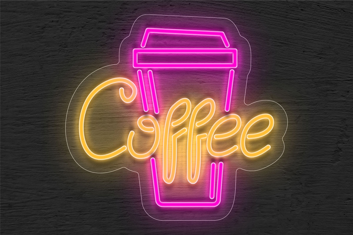 &quot;Coffee&quot; cup LED Neon Sign