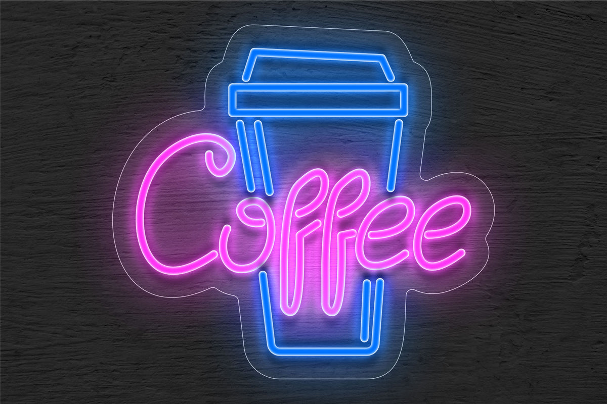 &quot;Coffee&quot; cup LED Neon Sign