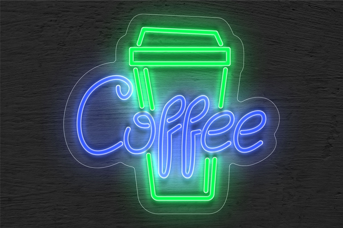 &quot;Coffee&quot; cup LED Neon Sign