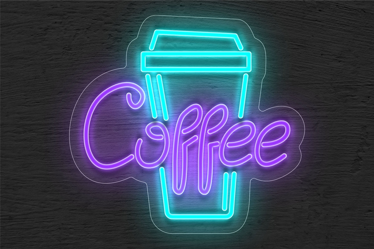 &quot;Coffee&quot; cup LED Neon Sign