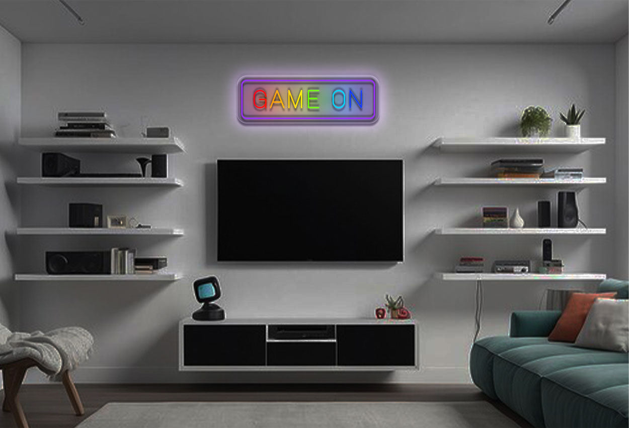 Colorful Game On LED Neon Sign
