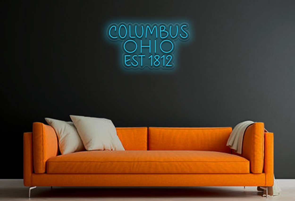 Columbus Ohio Est 1812 LED Neon Sign