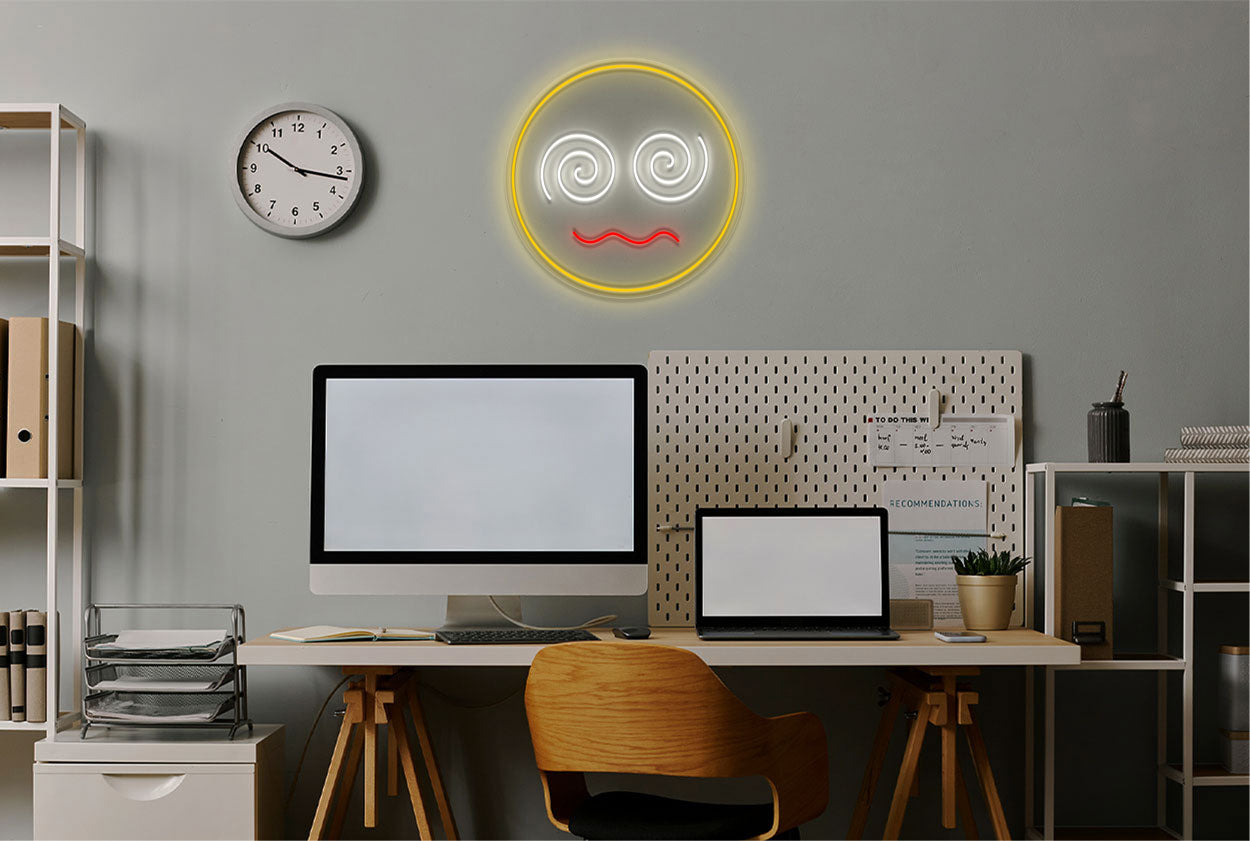 Confused Emoji LED Neon Sign