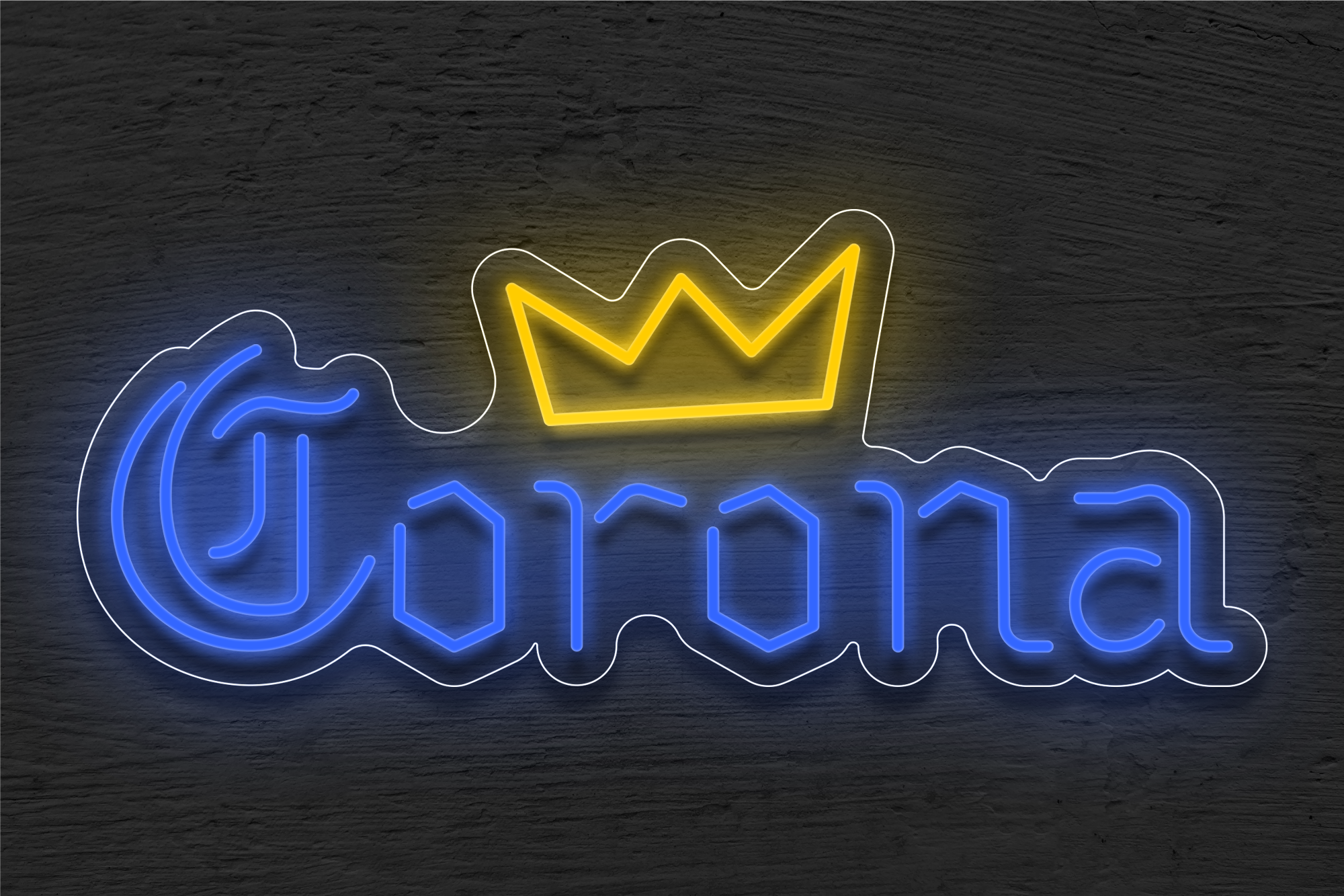 "Corona" with Crown LED Neon Sign
