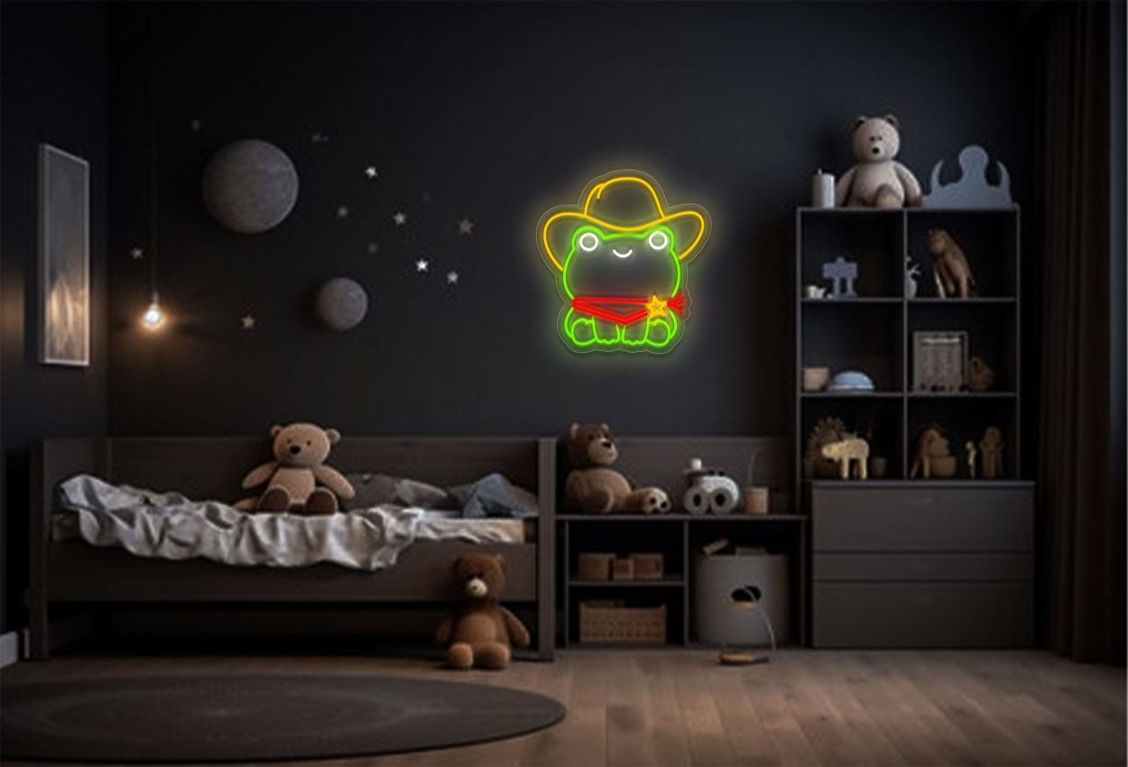 Led Frog Sign Buy Cowboy Frog LED Neon Sign | Animal Signs from Best Buy Neon Signs