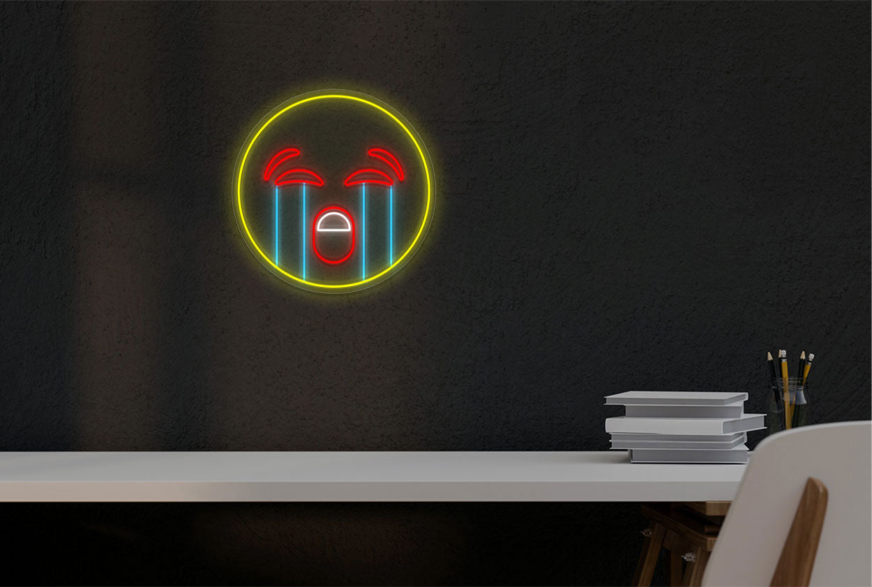 Crying Emoji LED Neon Sign