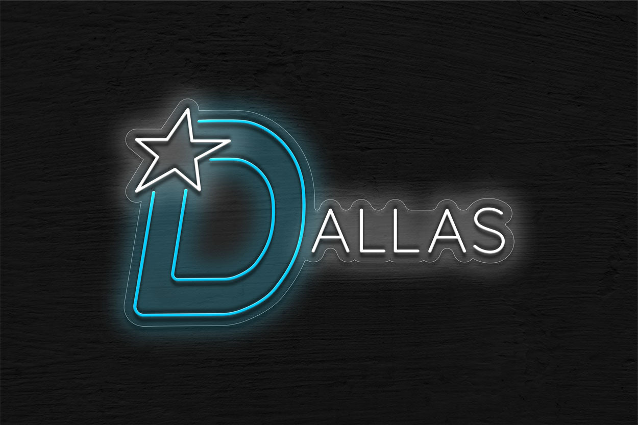 Dallas Logo With Text LED Neon Sign