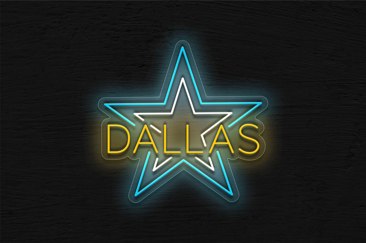 Dallas Star LED Neon Sign