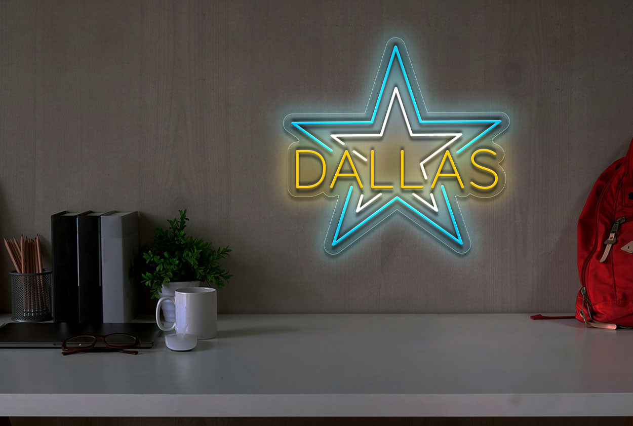 Dallas Star LED Neon Sign