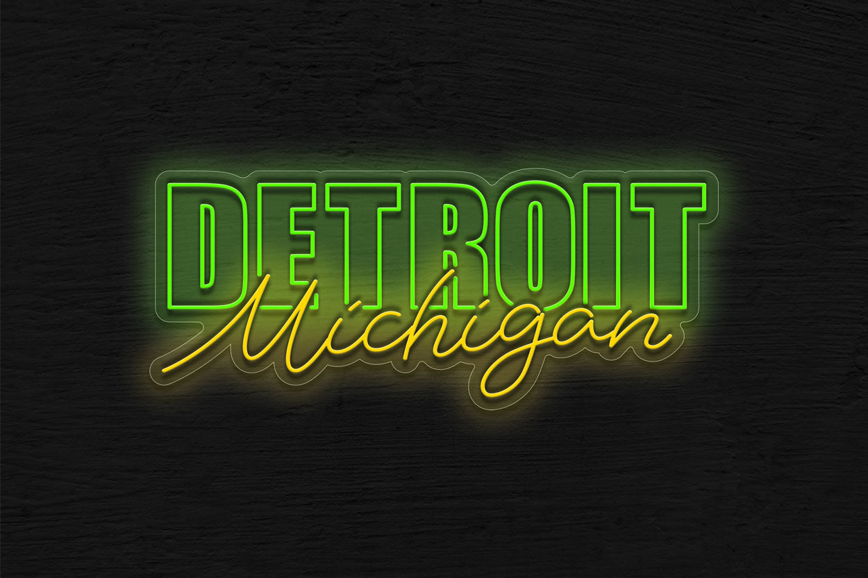 Detroit Michigan LED Neon Sign