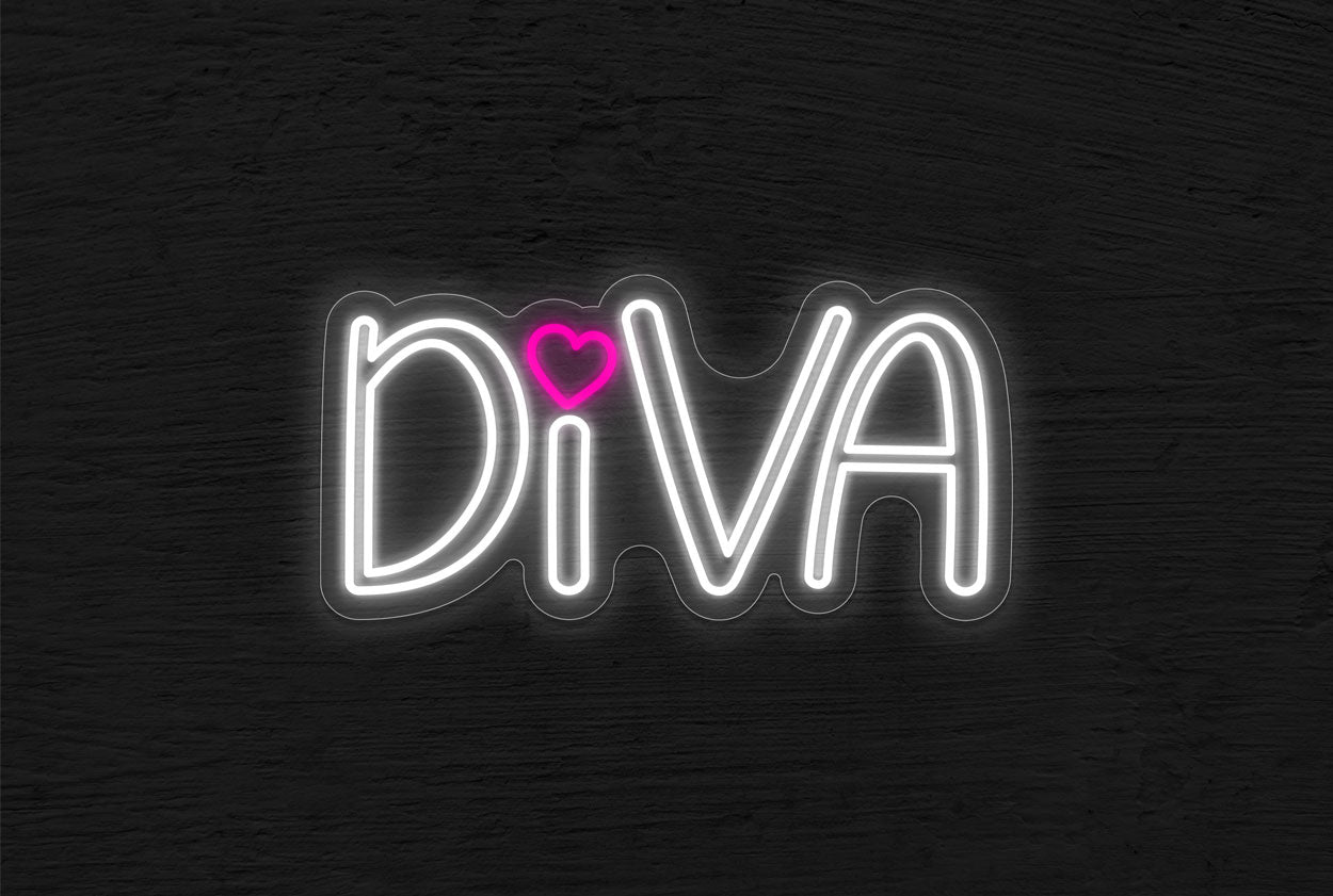 Diva Sign Diva LED Neon Sign | Music Neon Signs | Best Buy Neon Signs